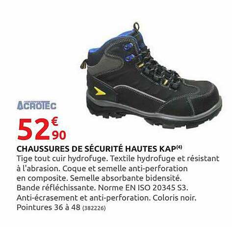 chaussures de sécurité hautes kap
