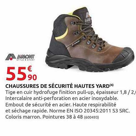 chaussures de sécurité hautes yard