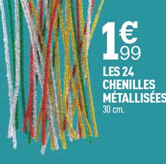 chenilles métallisées