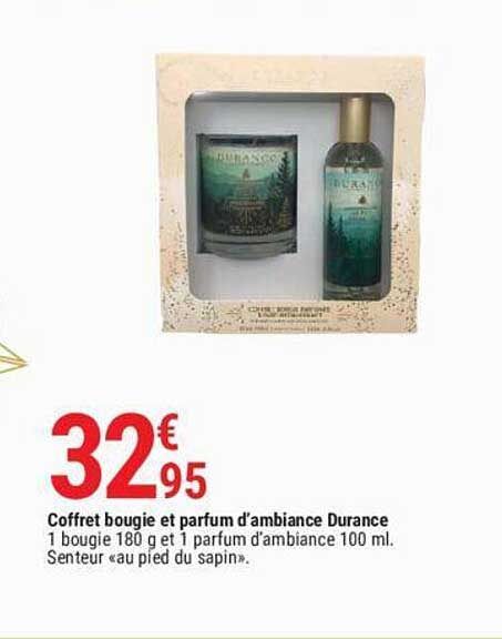 coffret bougie et parfum d'ambiance durance