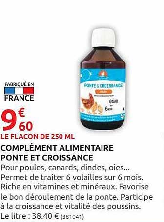 complément alimentaire ponte et croissance