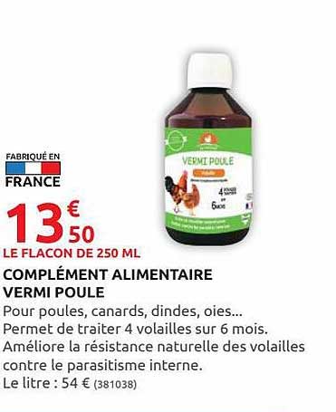 complément alimentaire vermi poule