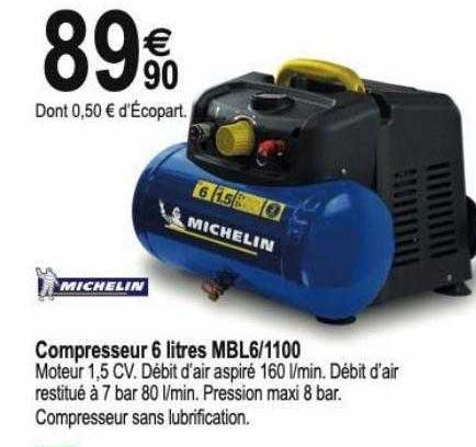 Compresseur 6 Litres Mbl6-1100 Michelin