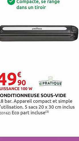Conditionneuse Sous-vide Le Pratique