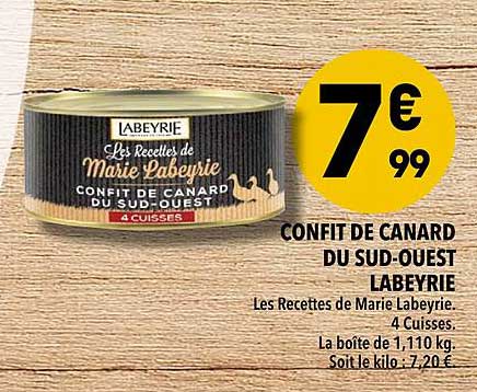 confit de canard du sud-ouest labeyrie