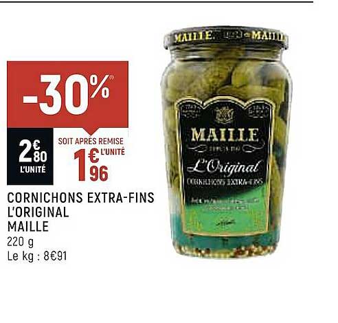 cornichons extra-fins l'original maille