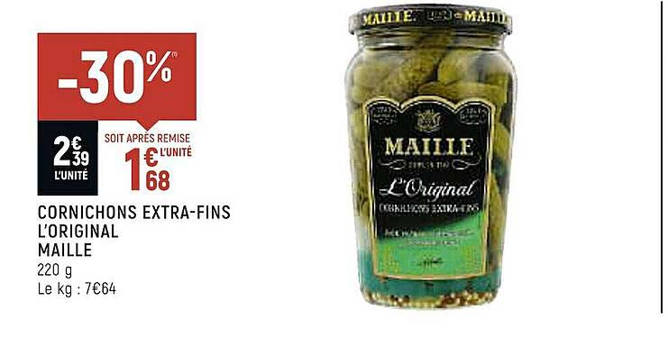 cornichons extra-fins l'original maille