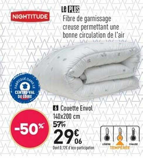 couette envol 140 x 200 cm nightitude