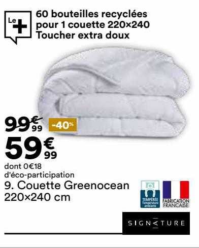 couette greenocean 220 x 240 cm signature