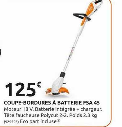 coupe-bordures à batterie fsa 45