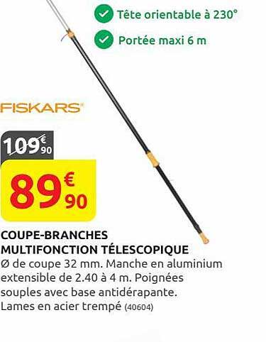 Coupe-branches Multifonction Télescopique Fiskars