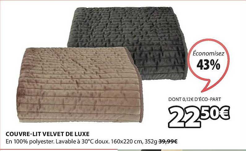 couvre-lit velvet de luxe