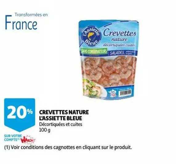 crevettes nature l'assiette bleue