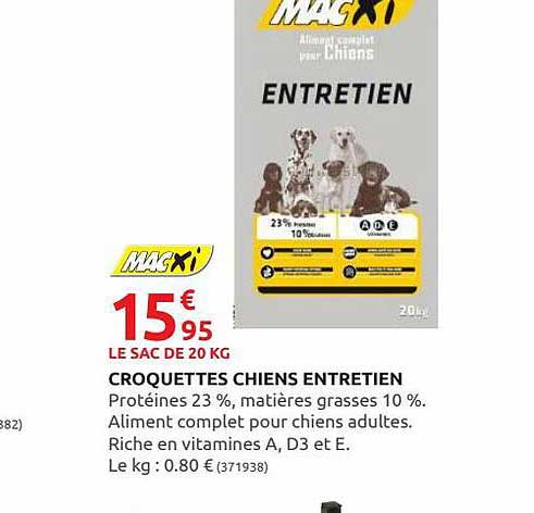 Croquettes Chiens Entretien Macxi