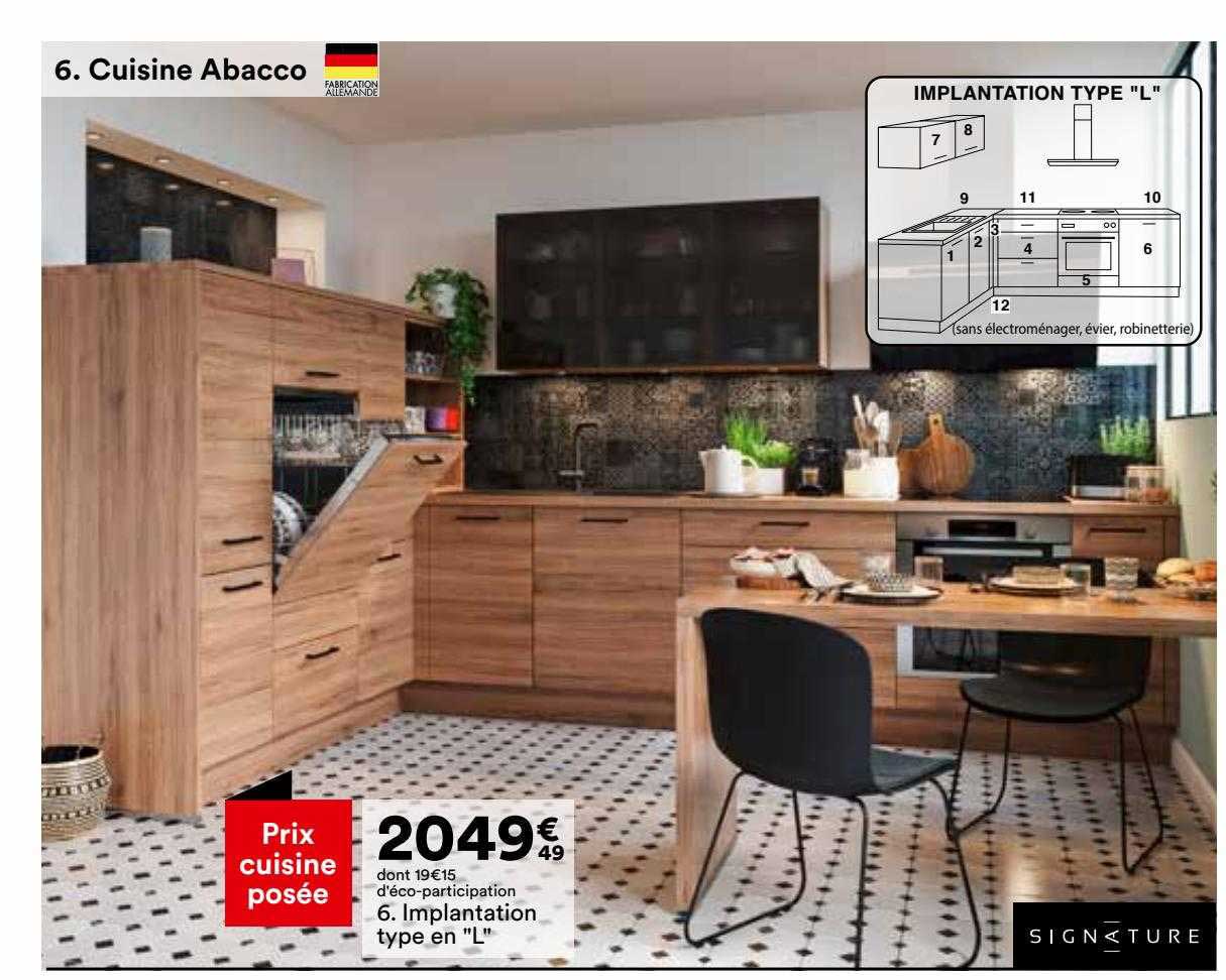 cuisine abacoo : implantation type en "l" signature