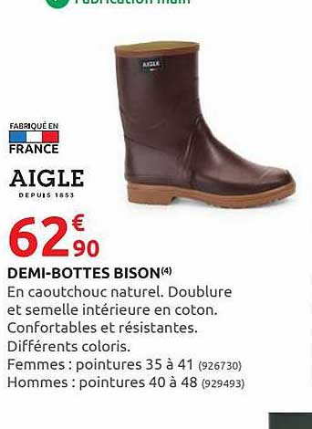 demi-bottes bison aigle