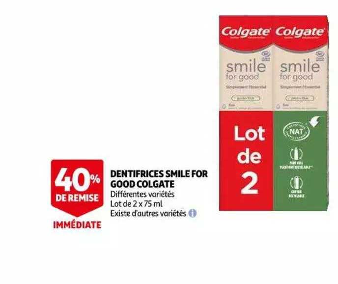 dentifrices smile for good colgate