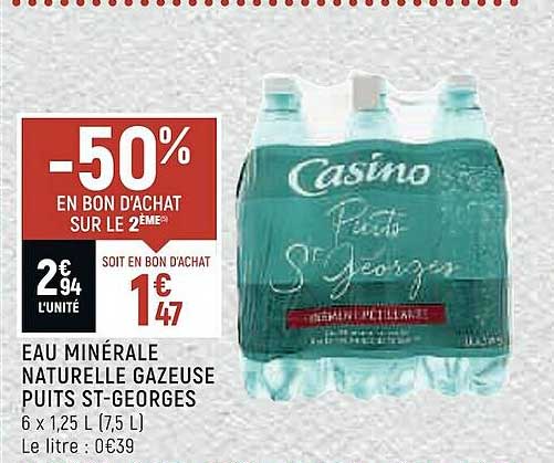 eau minérale naturelle gazeuse puits st-georges