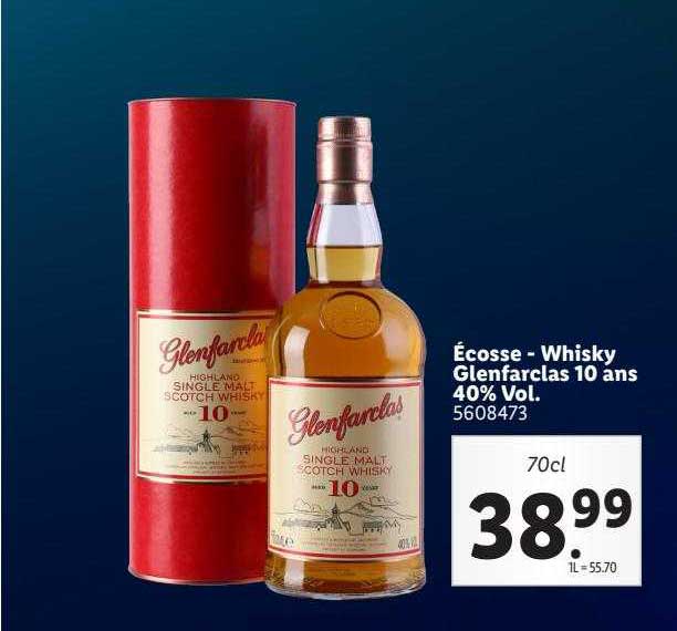 écosse - whisky glenfarclas 10 ans 40% vol.