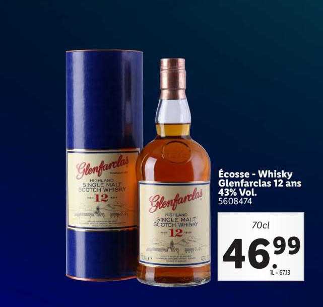 écosse - whisky glenfarclas 12 ans 43% vol.