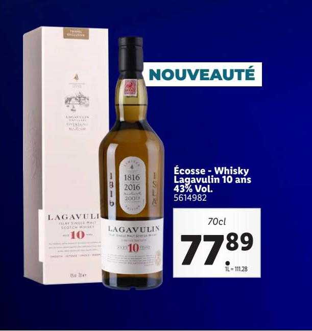 écosse - whisky lagavulin 10 ans 43% vol.