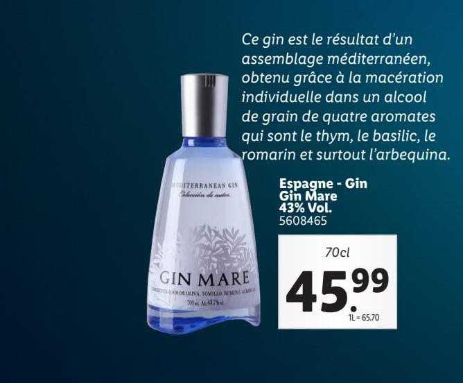 espagne - gin gin mare 43% vol.