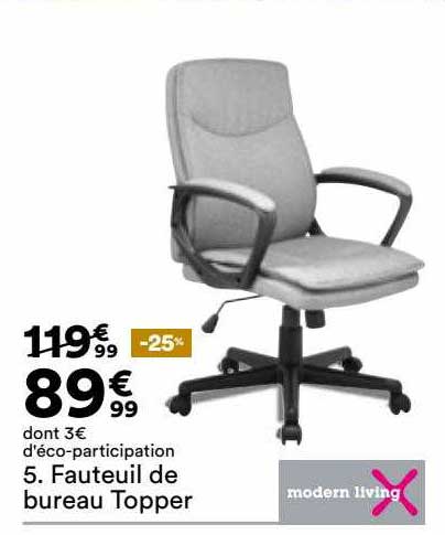 fauteuil de bureau topper modern living