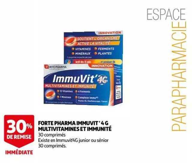 forte pharma immuvit' 4g multivitaminés et immunité