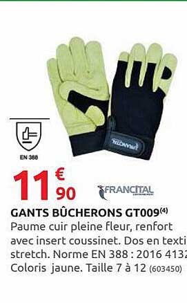 gants bûcherons gt009 francital