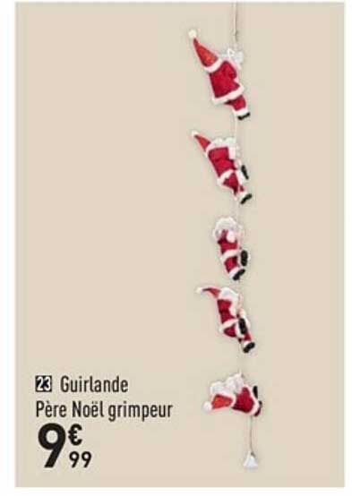 guirlande père noël grimpeur