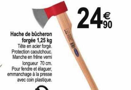 hache de bûcheron forgée 1,25 kg