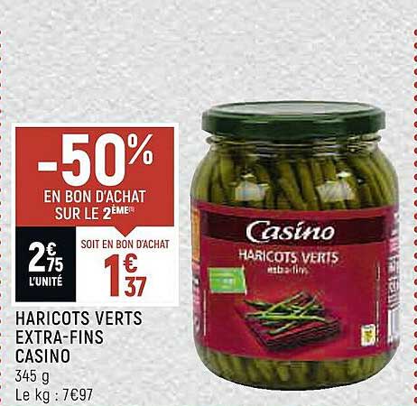 haricots verts extra-fins casino