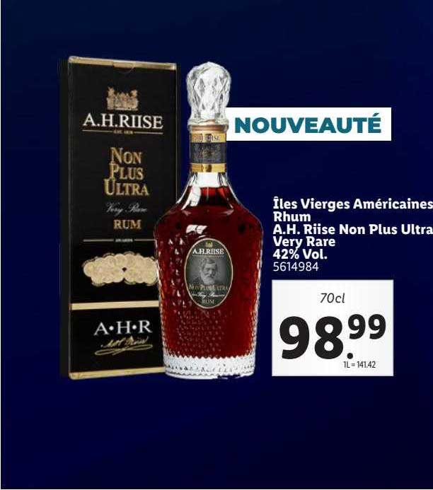 îles vierges américaines rhum a.h. riise non plus ultra very rare 42% vol.