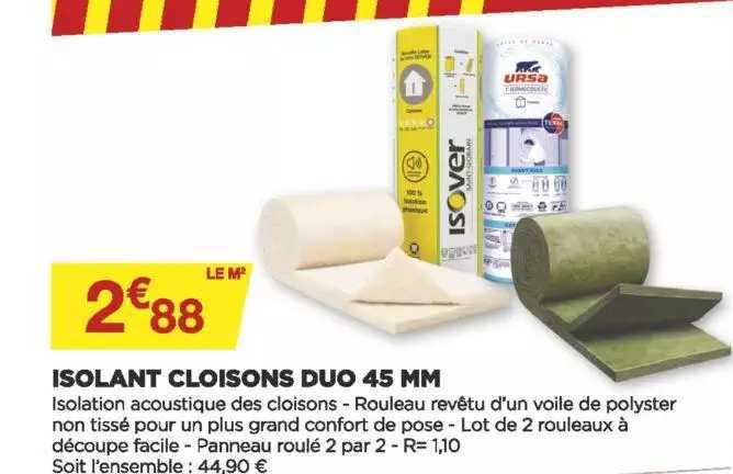 isolant cloisons duo 45 mm