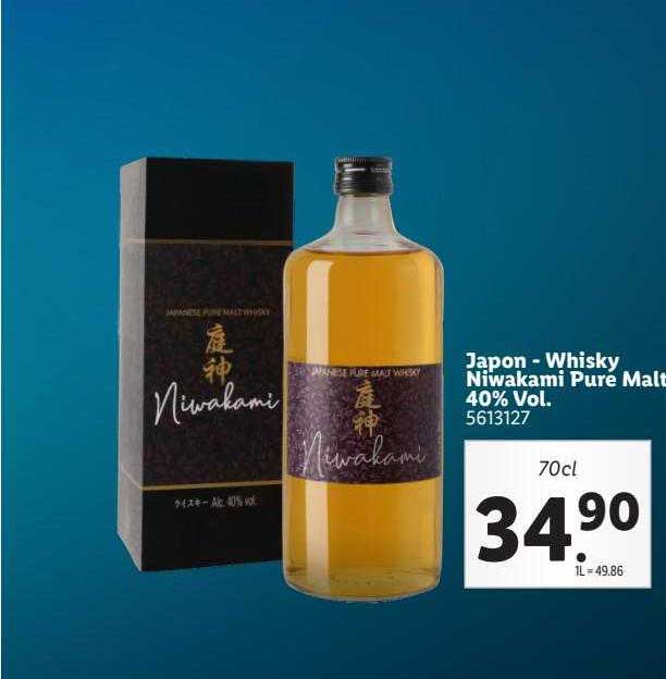 japon - whisky niwakami pure malt 40% vol.