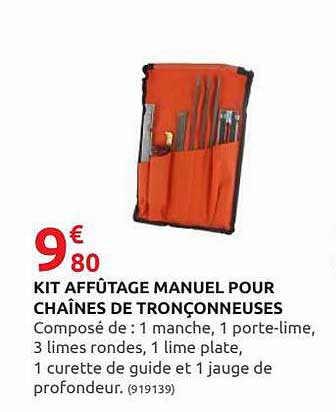 kit affûtage manuel pour chaînes de tronçonneuses