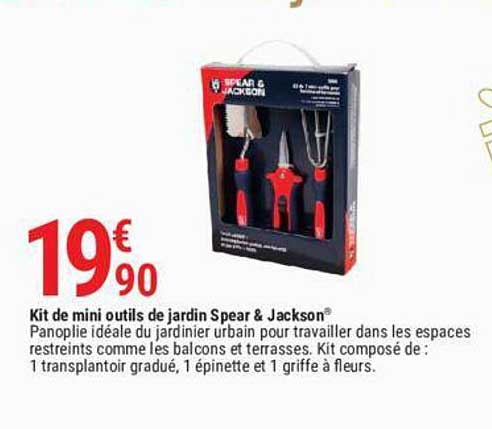 kit de mini outils de jardin spear & jackson