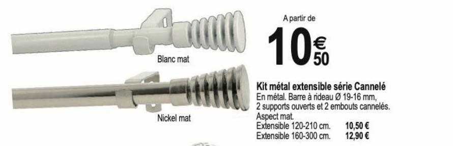kit métal extensible série cannelé