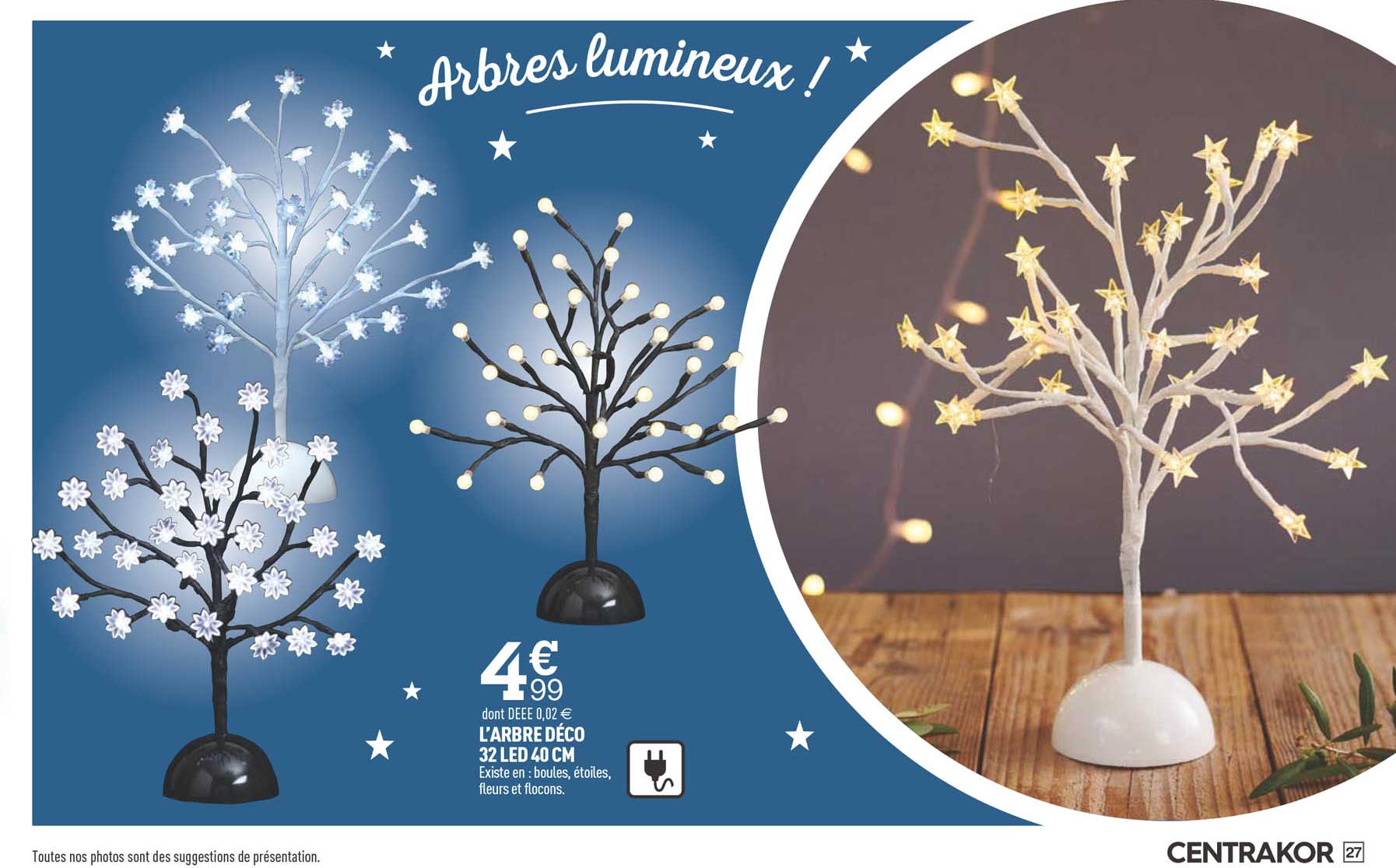 l'arbre déco 32 led 40 cm