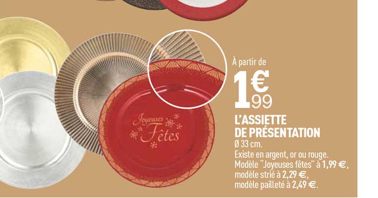 l'assiette de présentation