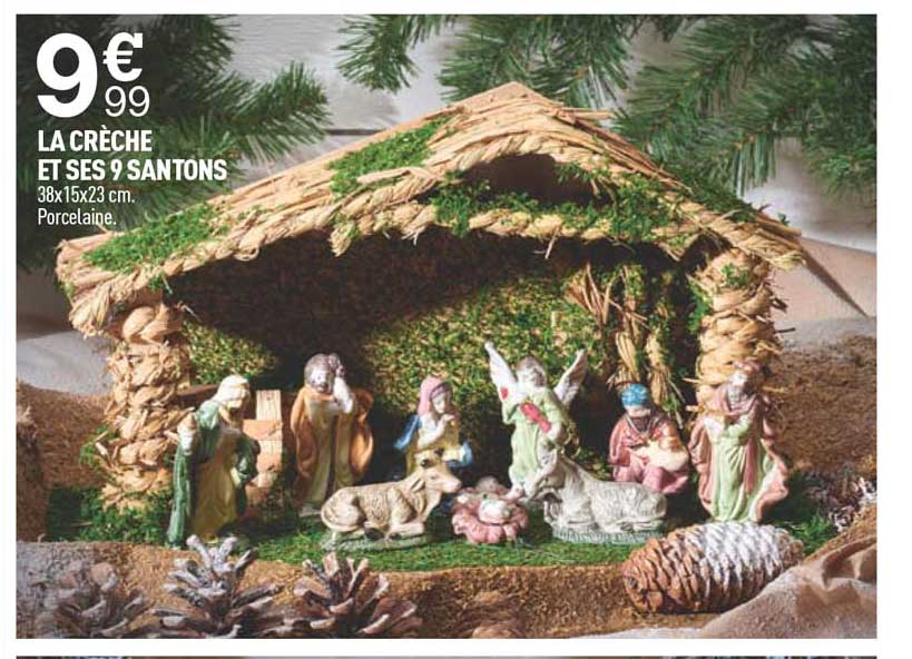la crèche et ses 9 santons