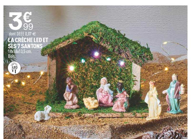 la crèche led et ses 7 santons