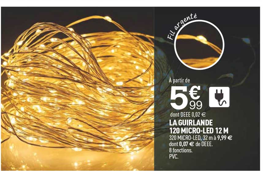 la guirlande 120 micro-led 12 m