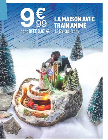 la maison avec train animé