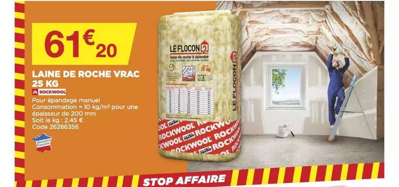 laine de roche vrac 25 kg rockwool