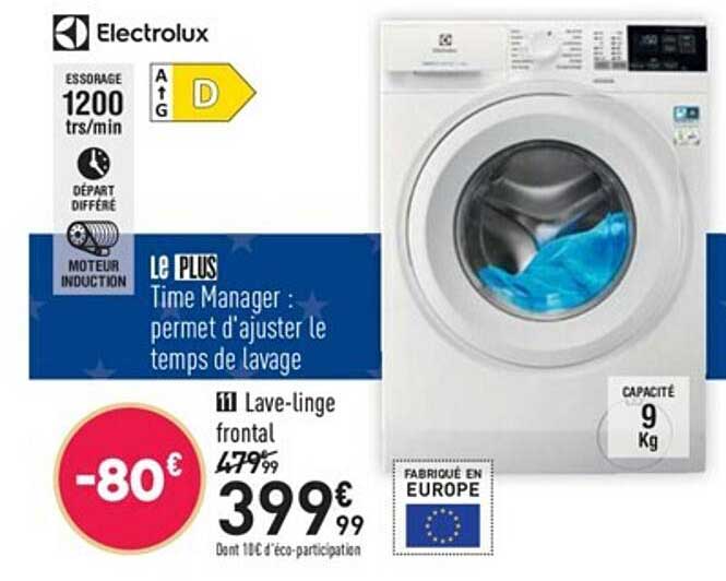 lave-linge frontal electrolux