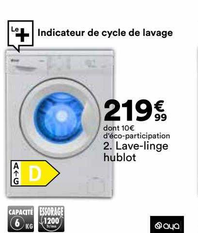 lave-linge hublot aya