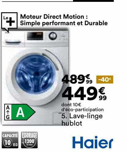 lave-linge hublot haier