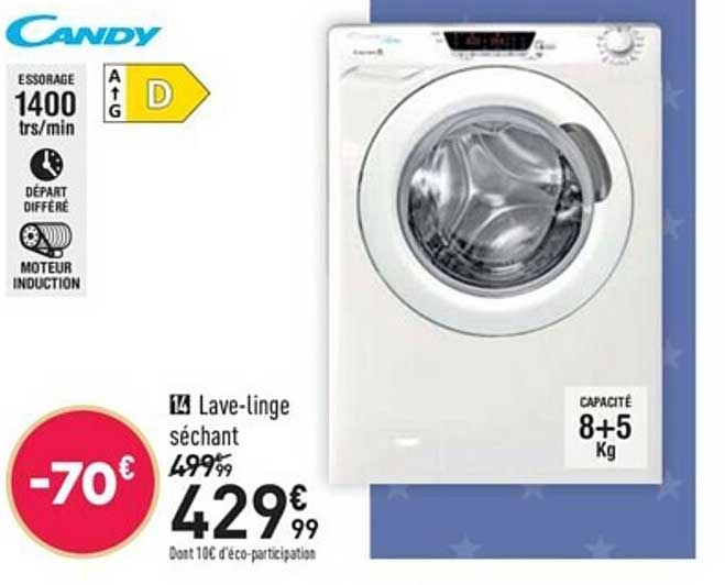 lave-linge séchant candy