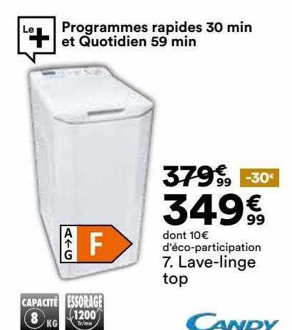 lave-linge top candy